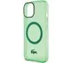 Etui Lacoste Transparent MagSafe do iPhone 15 Plus Zielony