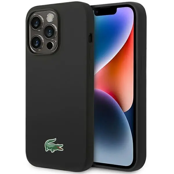 Etui Lacoste Silicone MagSafe do iPhone 14 Pro Czarny