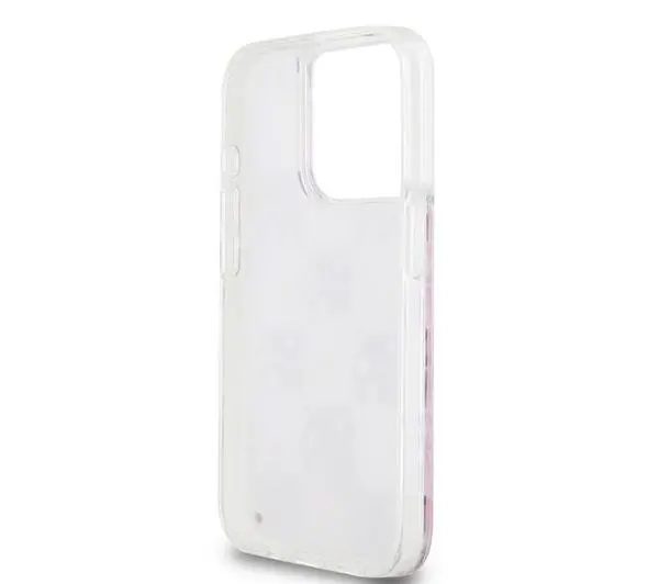 DKNY Hardcase Liquid Glitter Multilogo do iPhone 15 Pro Różowy