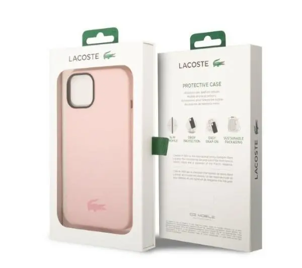 Lacoste Silicone do iPhone 14 Plus Jasnoróżowy