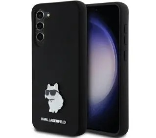 Karl Lagerfeld Hardcase Silicone Choupette Metal Pin do Samsung Galaxy S24+ Czarny