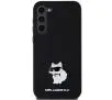 Etui Karl Lagerfeld Hardcase Silicone Choupette Metal Pin do Samsung Galaxy S24+ Czarny