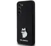 Etui Karl Lagerfeld Hardcase Silicone Choupette Metal Pin do Samsung Galaxy S24+ Czarny