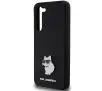 Etui Karl Lagerfeld Hardcase Silicone Choupette Metal Pin do Samsung Galaxy S24+ Czarny