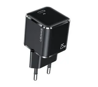 USAMS T42 1 x USB-C Super SI 5V-3A PD3.0 Fast Charging 25W Czarny