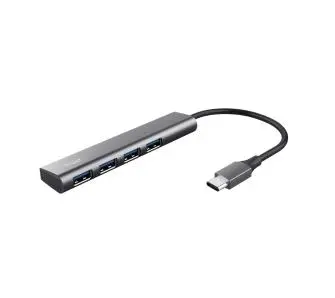 Hub USB Trust Halyx USB-C - 4xUSB 3.2 Szary