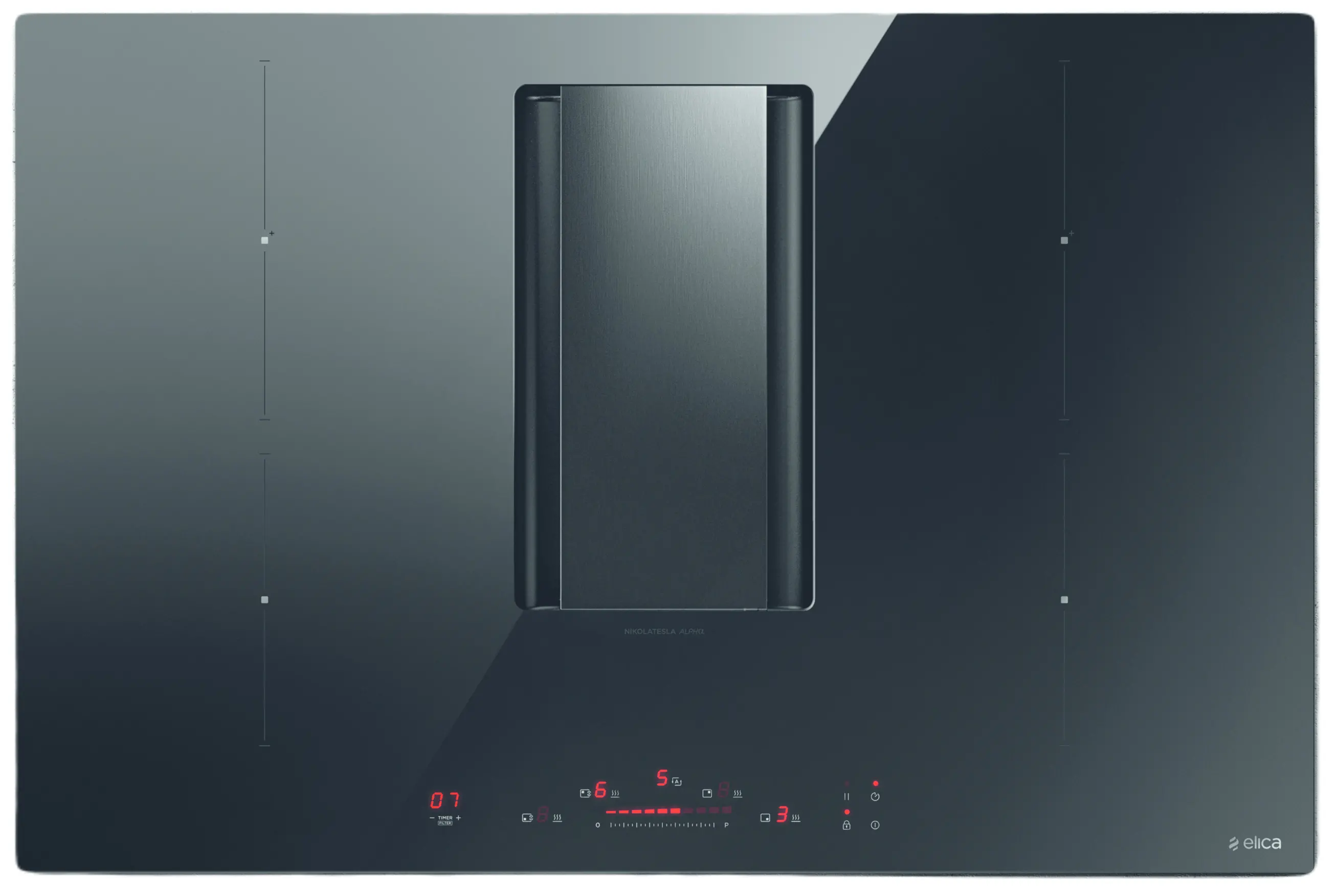 Płyta indukcyjna z okapem Elica NikolaTesla Alpha B BL/A/78 78cm