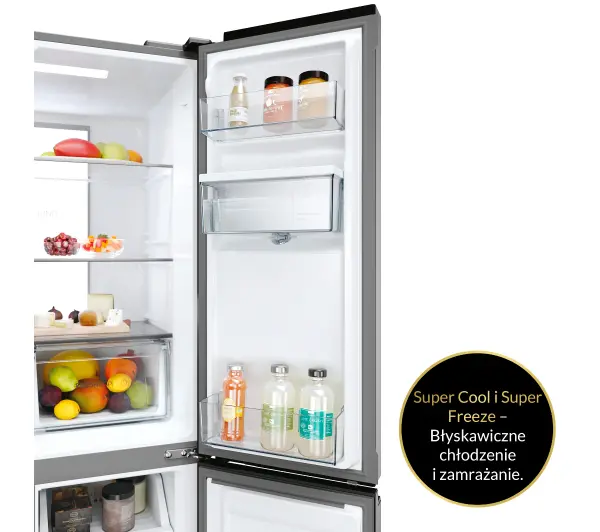 Haier Seria 7 HCR7818DWPT Pełny No Frost 181,5cm Dystrybutor wody Zdalne sterowanie Czarny łupkowy - Kup na Raty - RRSO 0%