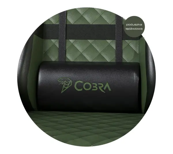 Cobra Draco CRF194 Gamingowy do 130kg Skóra ECO Zielono-czarny - Kup na Raty - RRSO 0%