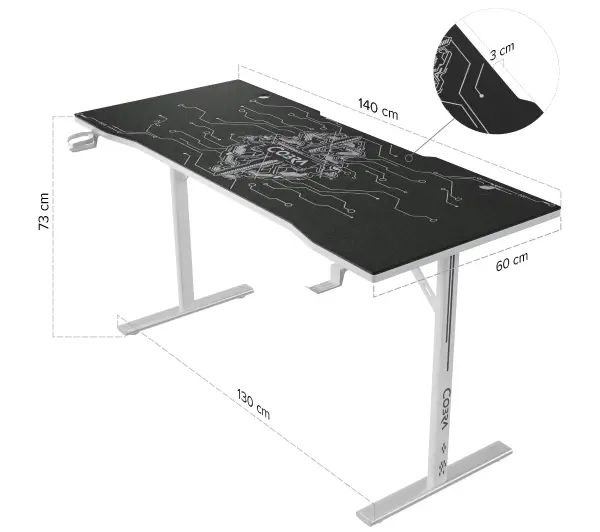 Cobra X-Mate CRF140 140cm Biały - Kup na Raty - RRSO 0%
