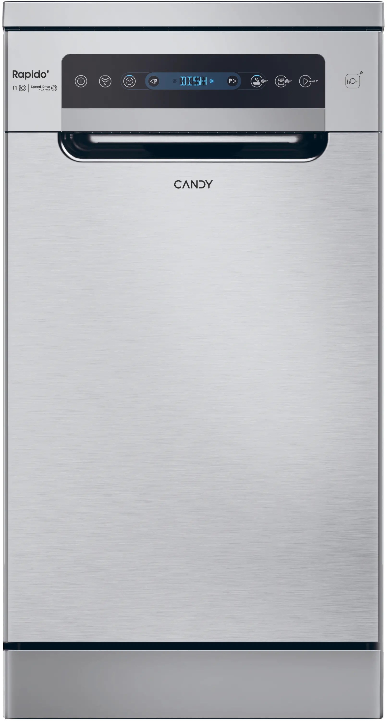 Zmywarka Candy RapidO CF1C7SB1FX 44,8cm Automatyczne otwieranie drzwi Szuflada na sztućce Zdalne sterowanie