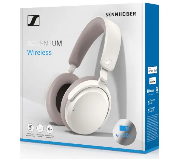 Sennheiser ACCENTUM Wireless Nauszne Bluetooth 5.2 Biały