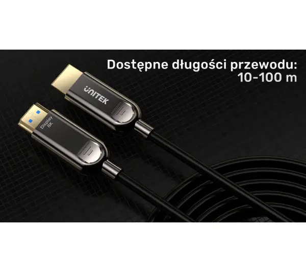 Unitek C11085GY01-15M HDMI 2.1 AOC 8K 120Hz 15m - Kup na Raty - RRSO 0%