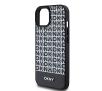 Etui DKNY Leather Printed Pattern Metal Logo MagSafe do iPhone 15 Pro Czarny