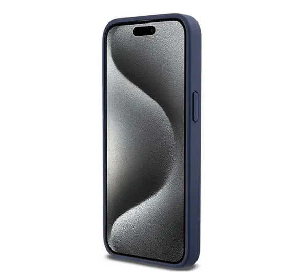 DKNY Hardcase Leather Mono Stripe & Metal Logo do iPhone 15 Pro Max Niebieski