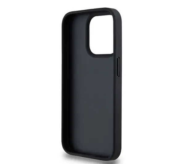 DKNY Leather Checkered Mono Pattern & Printed Stripes do iPhone 15 Pro Max Czarny