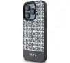 Etui DKNY Leather Printed Pattern Metal Logo MagSafe do iPhone 15 Pro Max Czarny