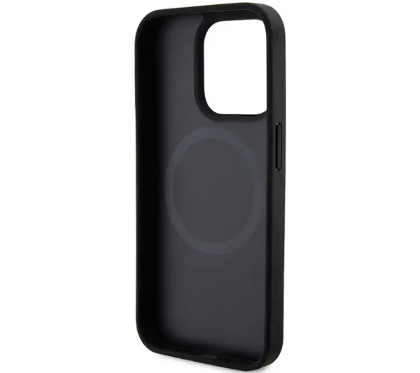 DKNY Leather Printed Pattern Metal Logo MagSafe do iPhone 15 Pro Max Czarny