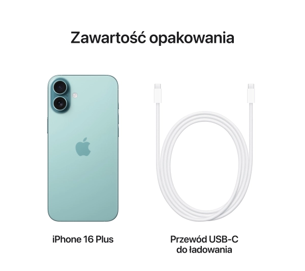 Apple iPhone 16 Plus 128GB 6,7" 48Mpix Berylowa zieleń - ⚡ EURO HIT CENOWY! ⚡ - Kup na Raty - RRSO 0%