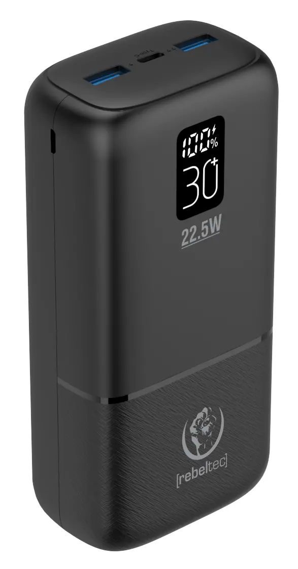 фото Зовнішній акумулятор (павербанк) Rebeltec P30 LCDPD