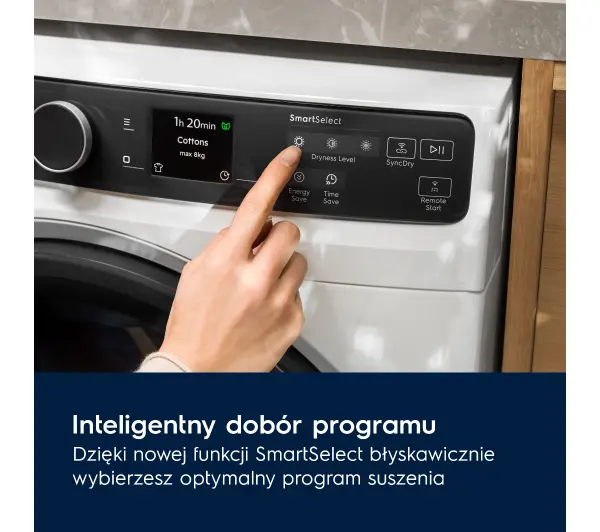 Electrolux 900 PerfectCare EW9D787KCP Funkcje AI 63,6cm 8kg Zdalne sterowanie - TRZECI -55%, ALBO 5-TY ZA 1ZŁ - Kup na Raty - RRSO 0%