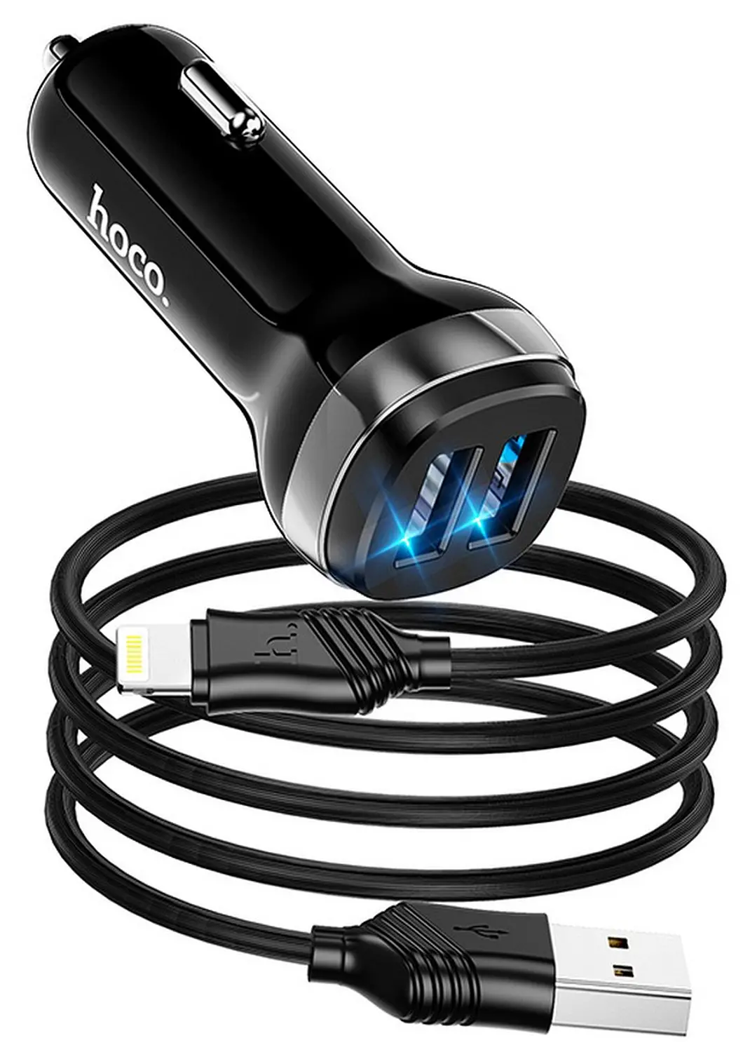 Ładowarka samochodowa Hoco 2xUSB Z40 Czarny