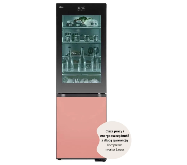 LG MoodUP InstaView GBG719MDNN Funkcje AI Pełny No Frost 187cm Komora świeżości Zdalne sterowanie Zmienny kolor frontu - TRZECI -55%, ALBO 5-TY ZA 1ZŁ - Kup na Raty - RRSO 0%