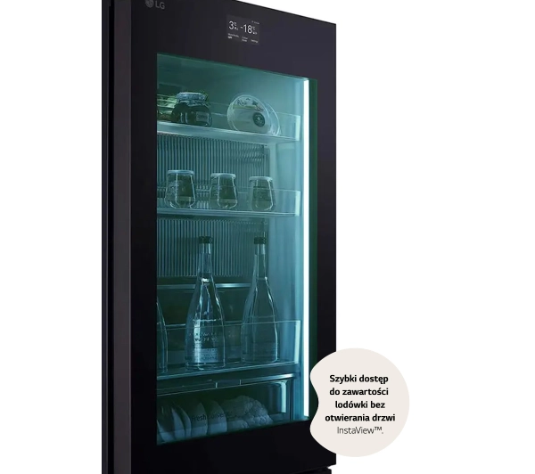 LG MoodUP InstaView GBG719MDNN Funkcje AI Pełny No Frost 187cm Komora świeżości Zdalne sterowanie Zmienny kolor frontu - TRZECI -55%, ALBO 5-TY ZA 1ZŁ - Kup na Raty - RRSO 0%