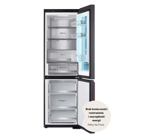 LG MoodUP InstaView GBG719MDNN Funkcje AI Pełny No Frost 187cm Komora świeżości Zdalne sterowanie Zmienny kolor frontu - TRZECI -55%, ALBO 5-TY ZA 1ZŁ - Kup na Raty - RRSO 0%