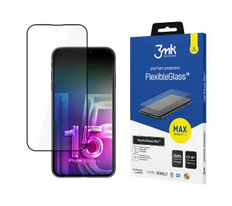 Szkło hybrydowe 3mk FlexibleGlass Max do Apple iPhone 15 Plus