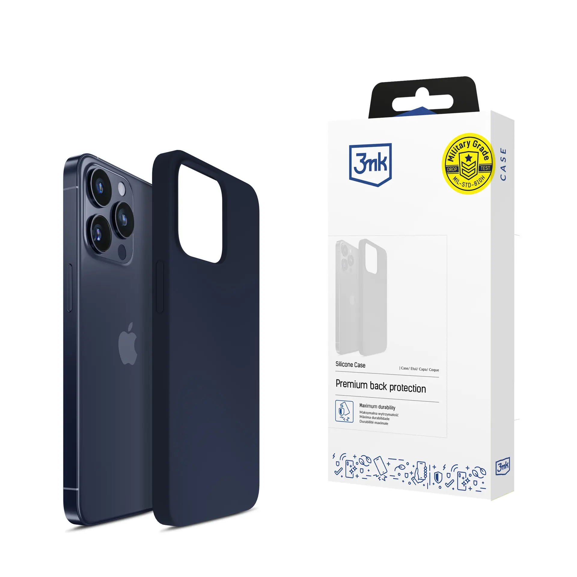 Etui 3mk Silicone Case do iPhone 15 Pro Max Niebieski