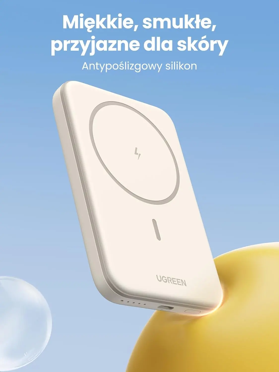 фото Зовнішній акумулятор (павербанк) Ugreen PB560 5000mAh 15W Beige (25866)