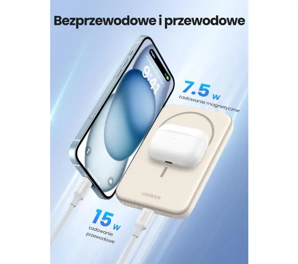 UGREEN PB560 5000mAh MagSafe 15W Beżowy