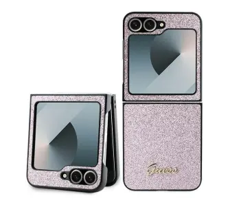 Etui Guess 4G Glitter Script GUHCZF6HGGSHP do Samsung Galaxy Z Flip6