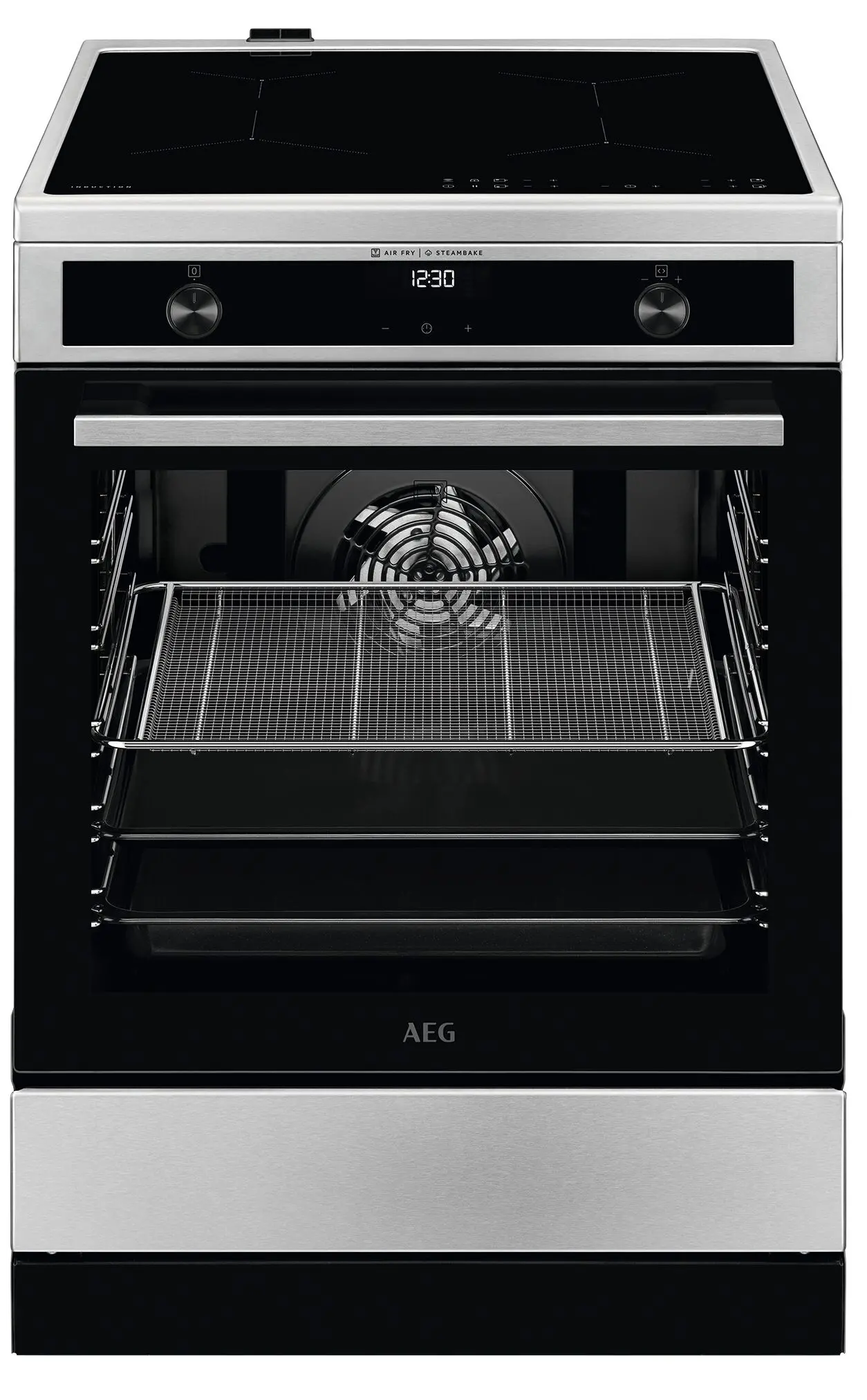 Kuchnia indukcyjna AEG-Electrolux 6000 CIB6643BBM Piekarnik z funkcją pary Termoobieg AirFry