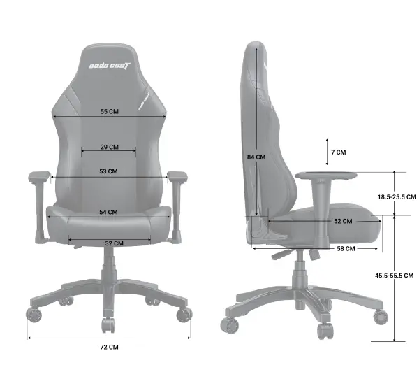 Anda Seat Luna L Gamingowy do 110kg Tkanina Czarny - Kup na Raty - RRSO 0%