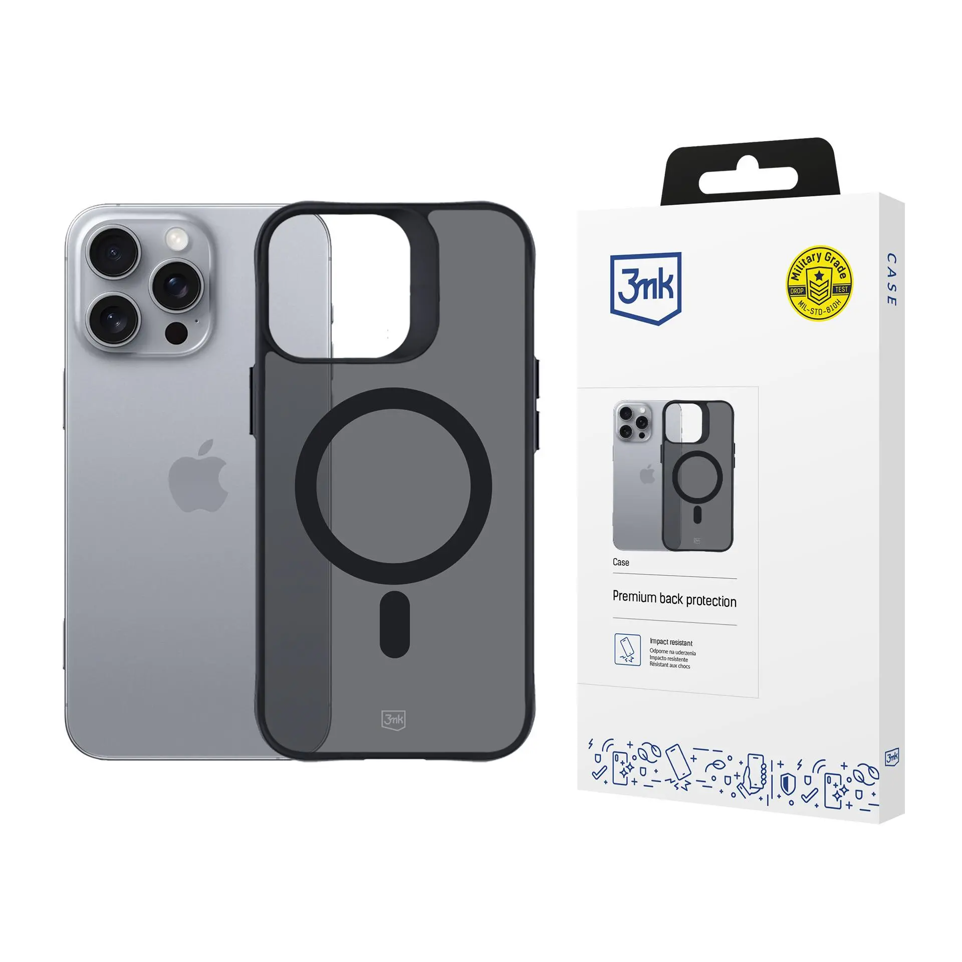 Etui 3mk Smoke MagCase do iPhone 16 Pro Max Czarny