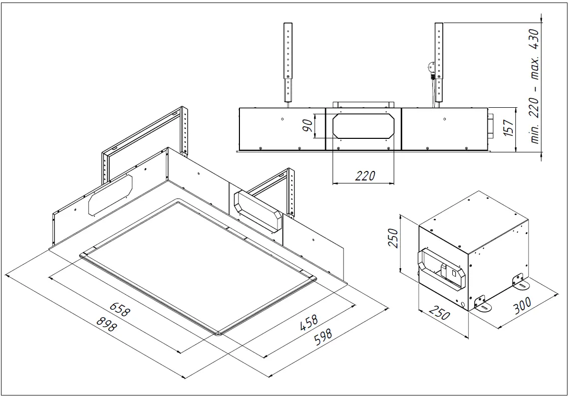 фото Витяжка вбудована Akpo WK-9 Manado Glass 90 Black