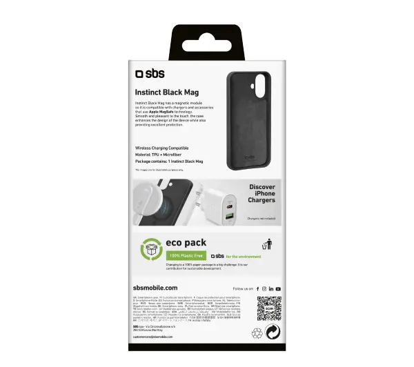 SBS Instinct MagSafe do iPhone 16 Plus Czarny