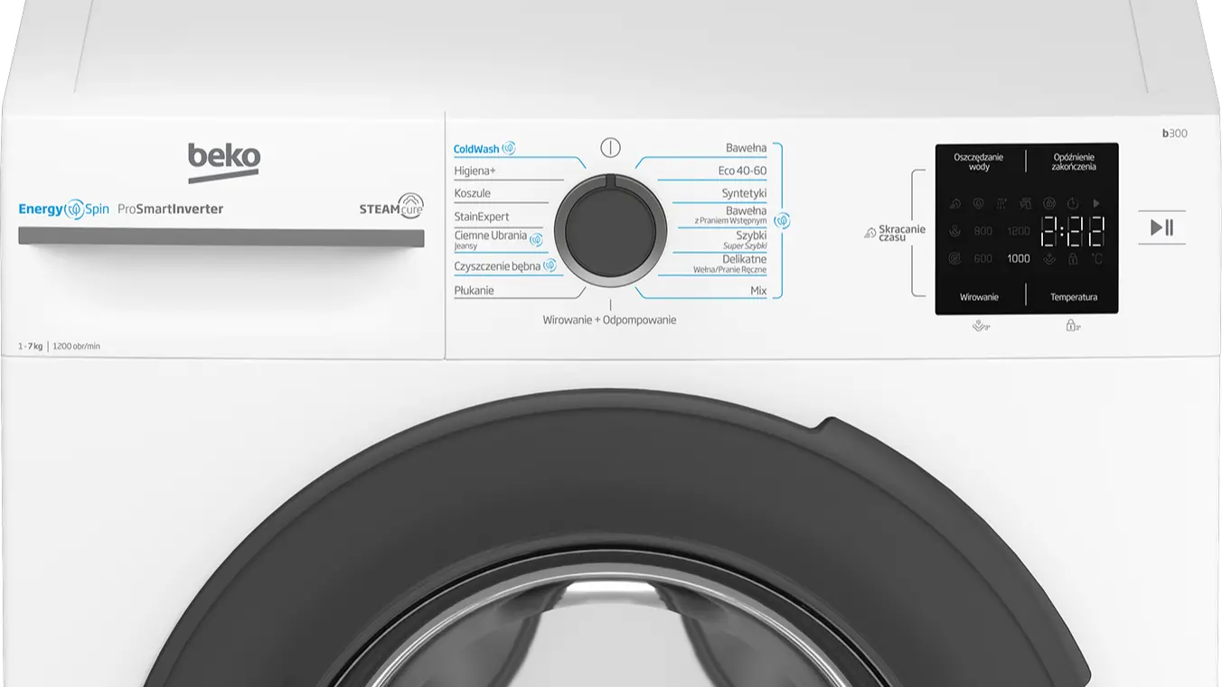 Pralka Beko b300 BM3WFU37215WAR EnergySpin Slim 7kg 1200obr/min