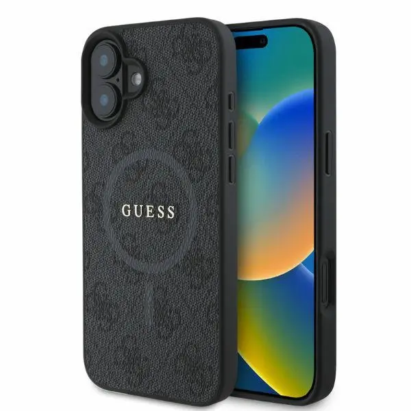 Guess IPhone 16 Hülle – 4G Classic Design, Braun, Aus Kunstleder Mit Logo, Für 6,1 Zoll