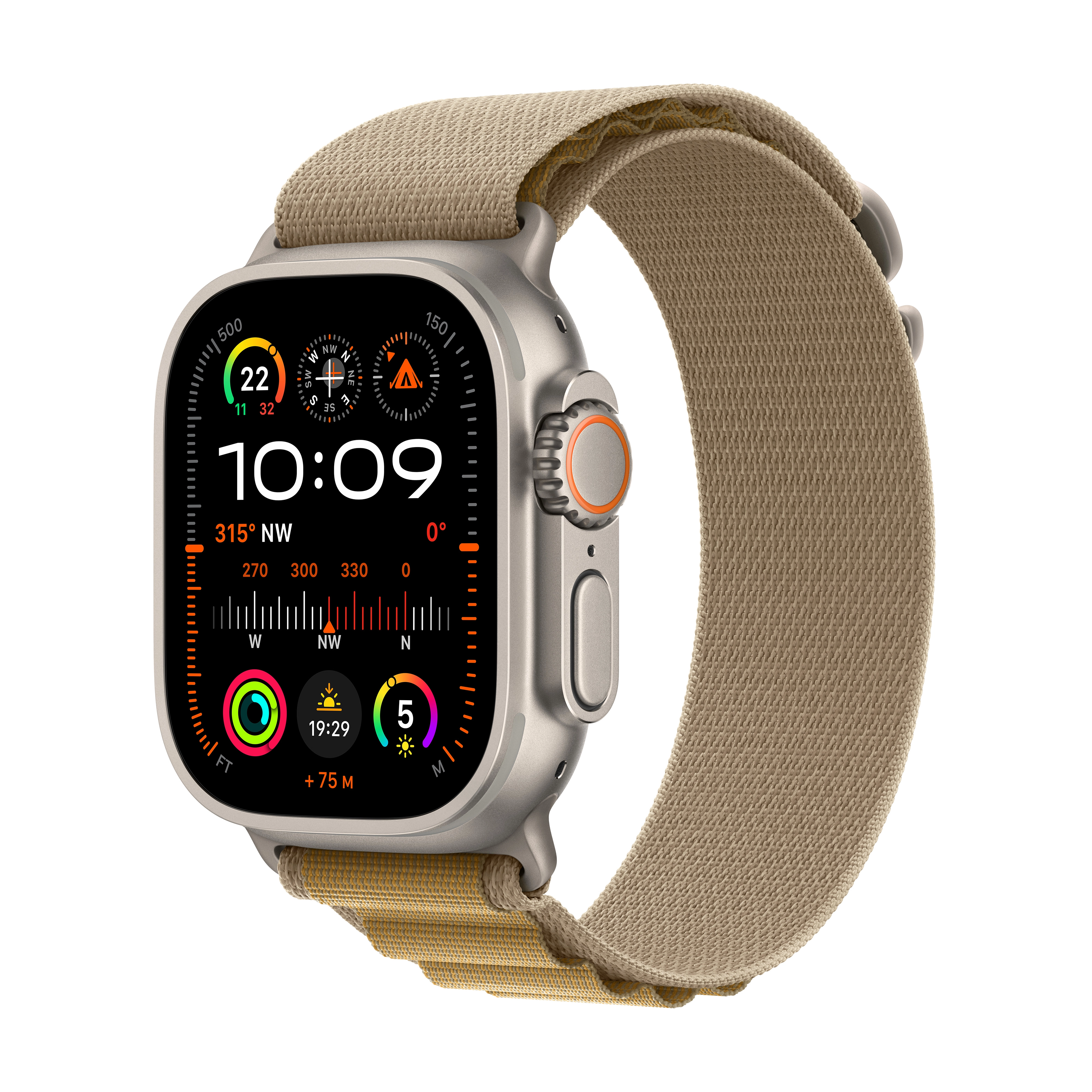 Apple Watch Ultra 2 GPS + Cellular Koperta z tytanu 49mm opaska Alpine beżowy L