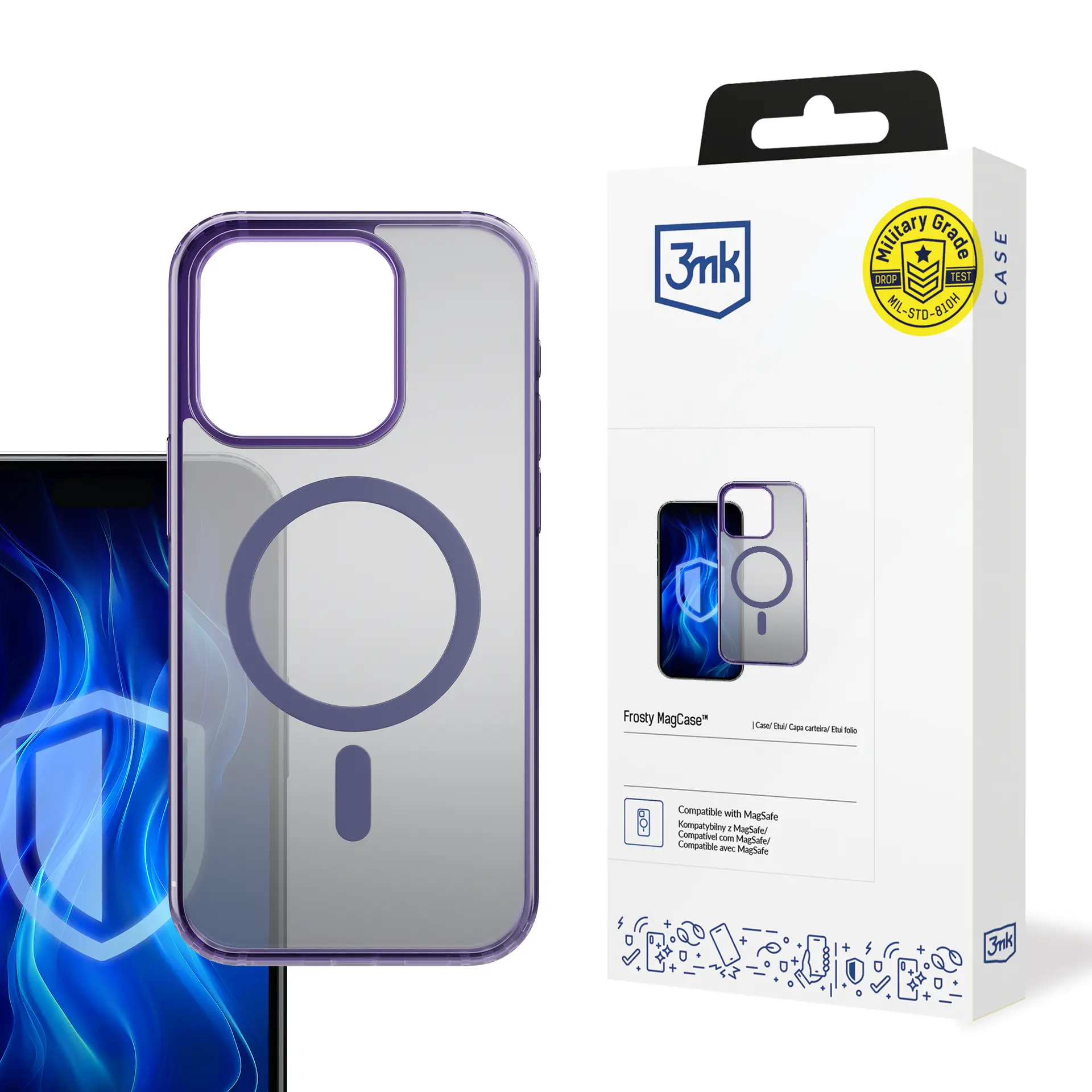 Etui 3mk Frosty MagCase do iPhone 16 Pro Purpurowy