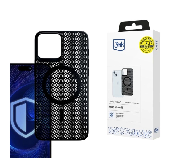 3mk COOLing MagCase do iPhone 15 Czarny