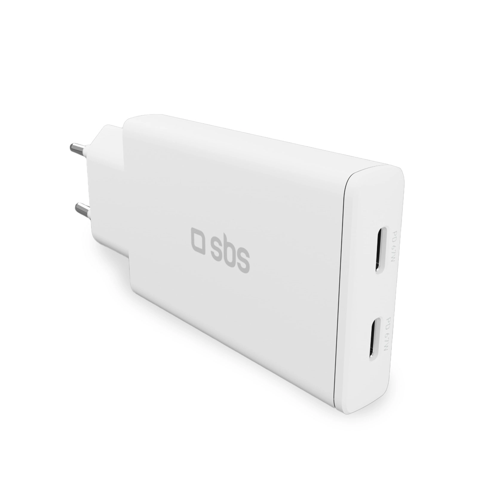 Ładowarka sieciowa SBS GaN PD 67W 2zUSB-C Extra Slim