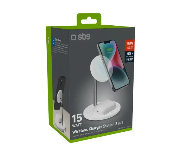 SBS 2w1 15W MagSafe Biały