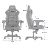 Fotel Anda Seat Kaiser 4 XL Gamingowy do 200kg Skóra Eco Biały