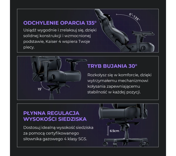 Anda Seat Kaiser 4 XL Gamingowy do 200kg Skóra Eco Biały - Kup na Raty - RRSO 0%