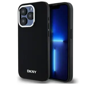 Etui DKNY Plain Logo MagSafe do iPhone 15 Pro Max Czarny