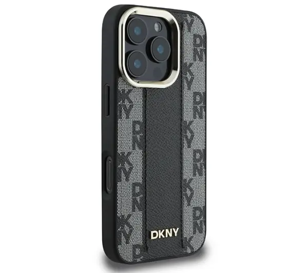 DKNY Checkered Pattern MagSafe do iPhone 16 Pro Czarny